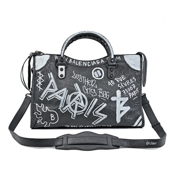 Balenciaga Medium Graffiti Classic City Satchel - Picture 3 of 9
